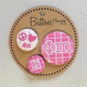Phi Mu Buttons